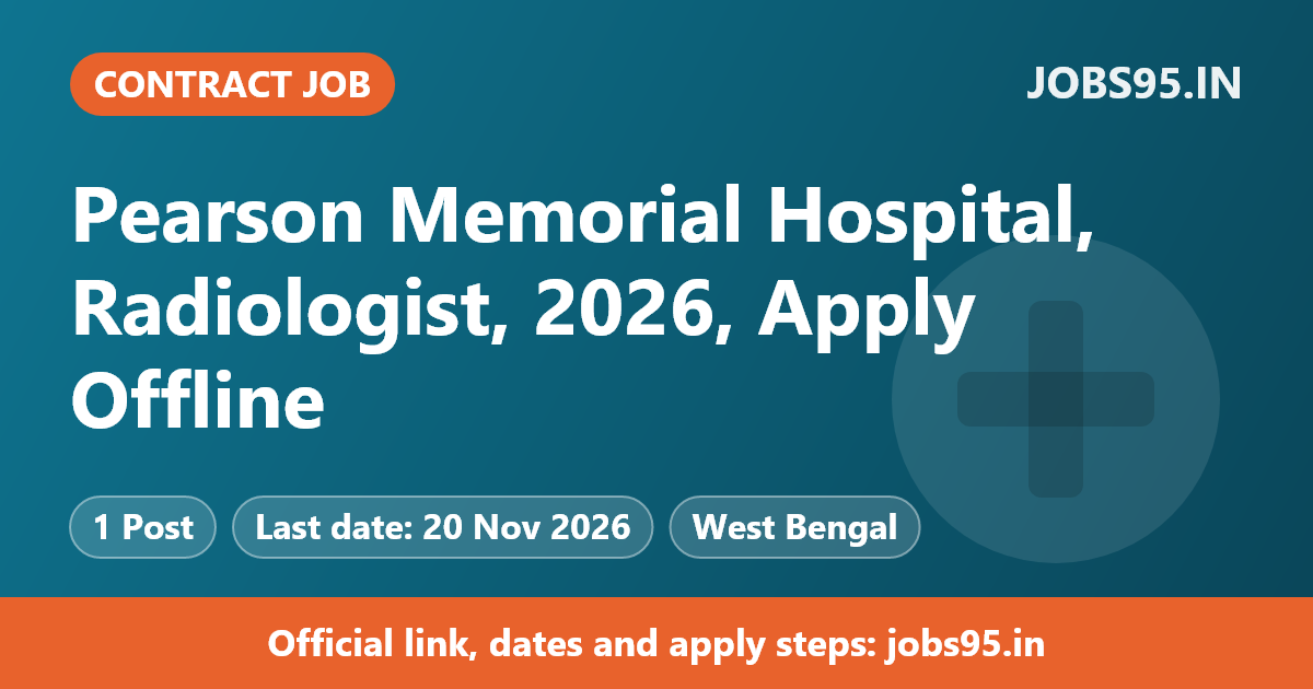 Pearson Memorial Hospital, Radiologist, 2026, Apply Offline