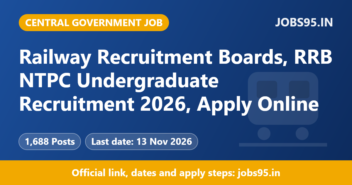 Railway Recruitment Boards, RRB NTPC Undergraduate Recruitment 2026, Apply Online
