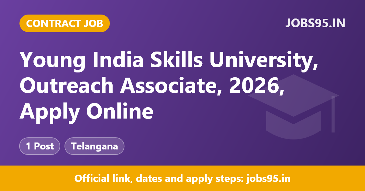 Young India Skills University, Outreach Associate, 2026, Apply Online