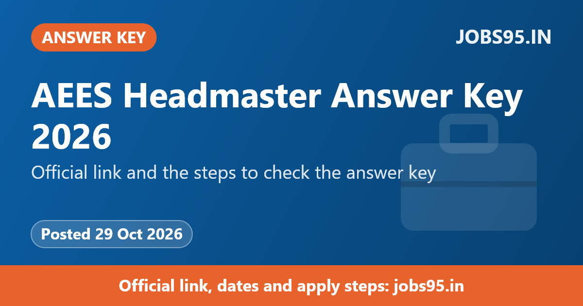 AEES Headmaster Answer Key 2026