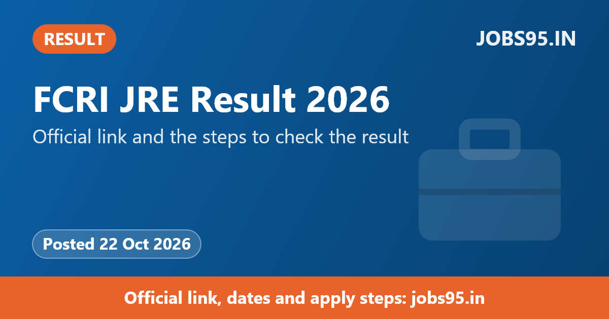 FCRI JRE Result 2026