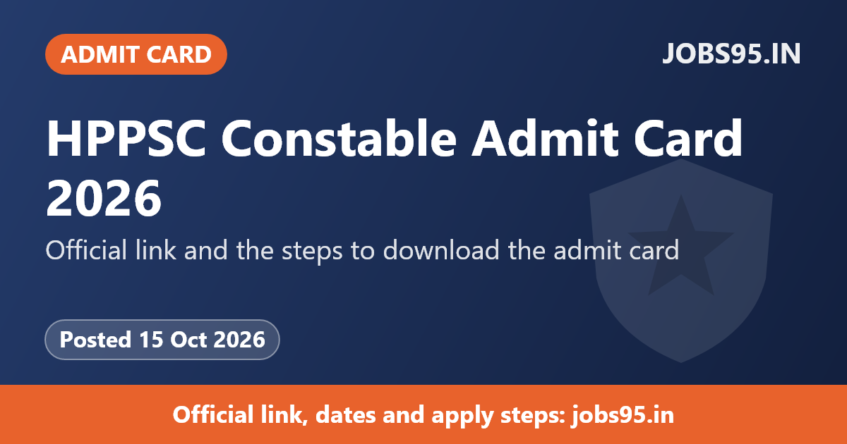 HPPSC Constable Admit Card 2026