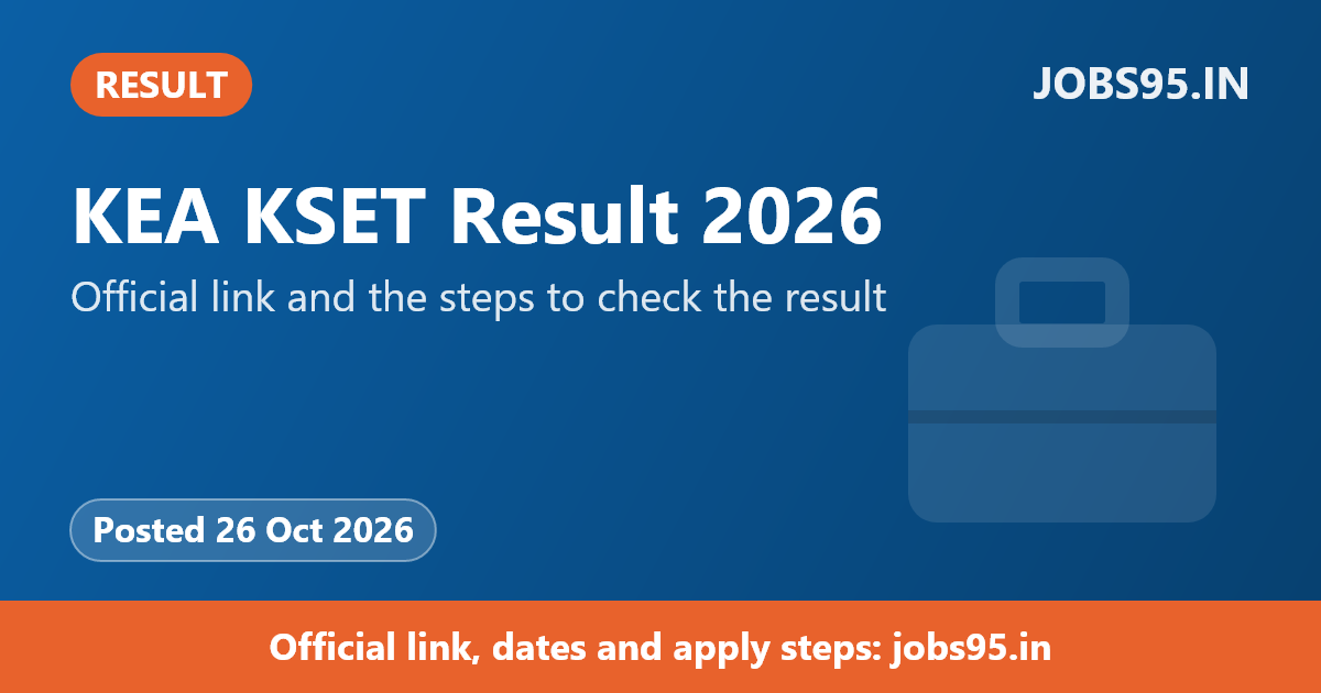 KEA KSET Result 2026