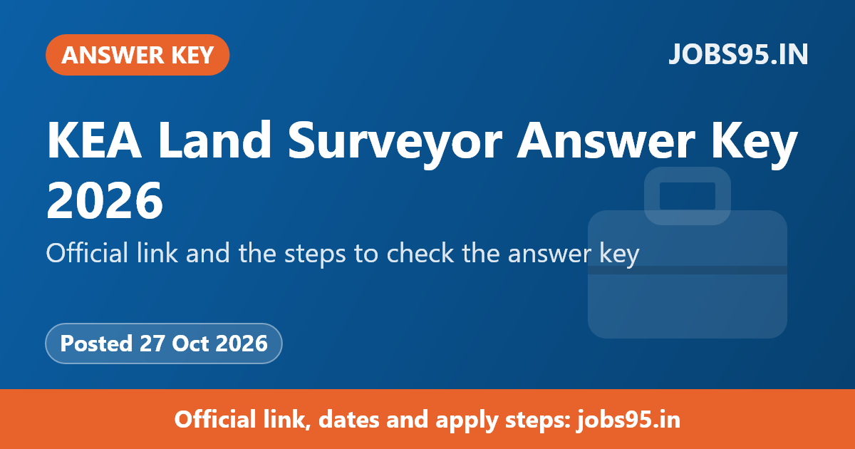 KEA Land Surveyor Answer Key 2026