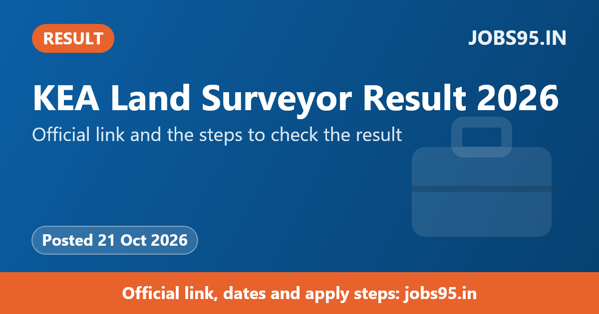 KEA Land Surveyor Result 2026