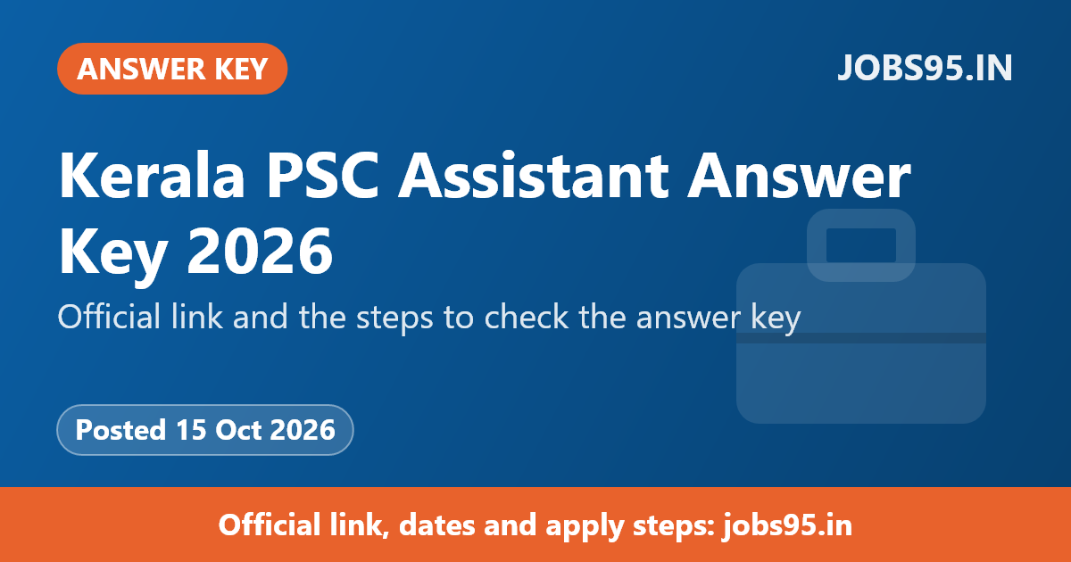 Kerala PSC Assistant Answer Key 2026