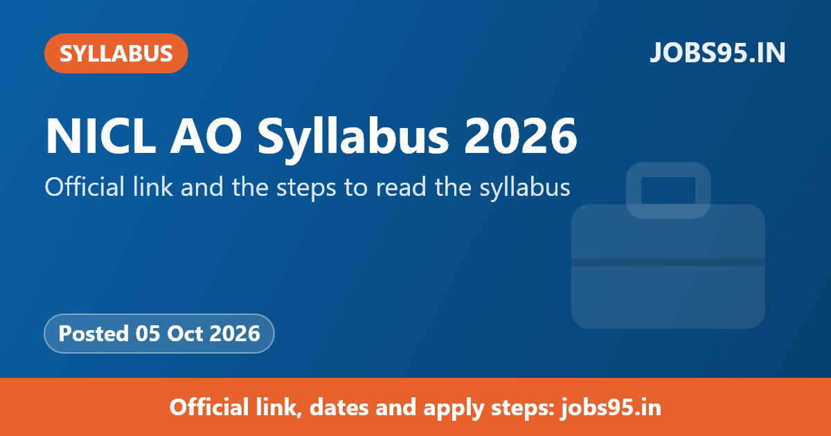NICL AO Syllabus 2026