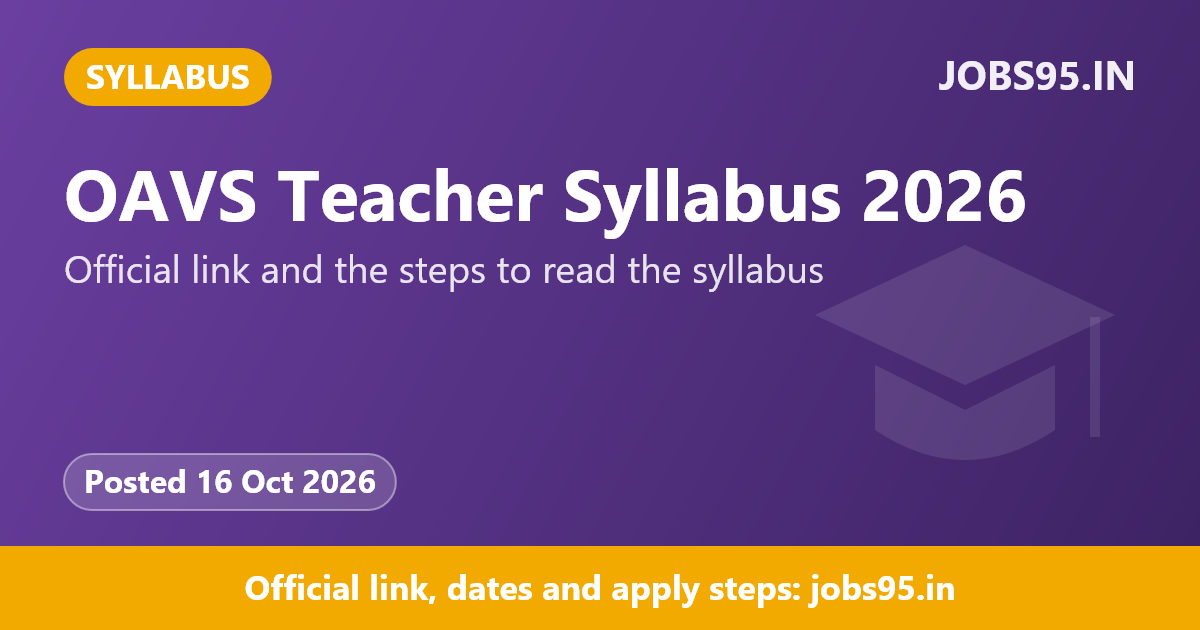 OAVS Teacher Syllabus 2026