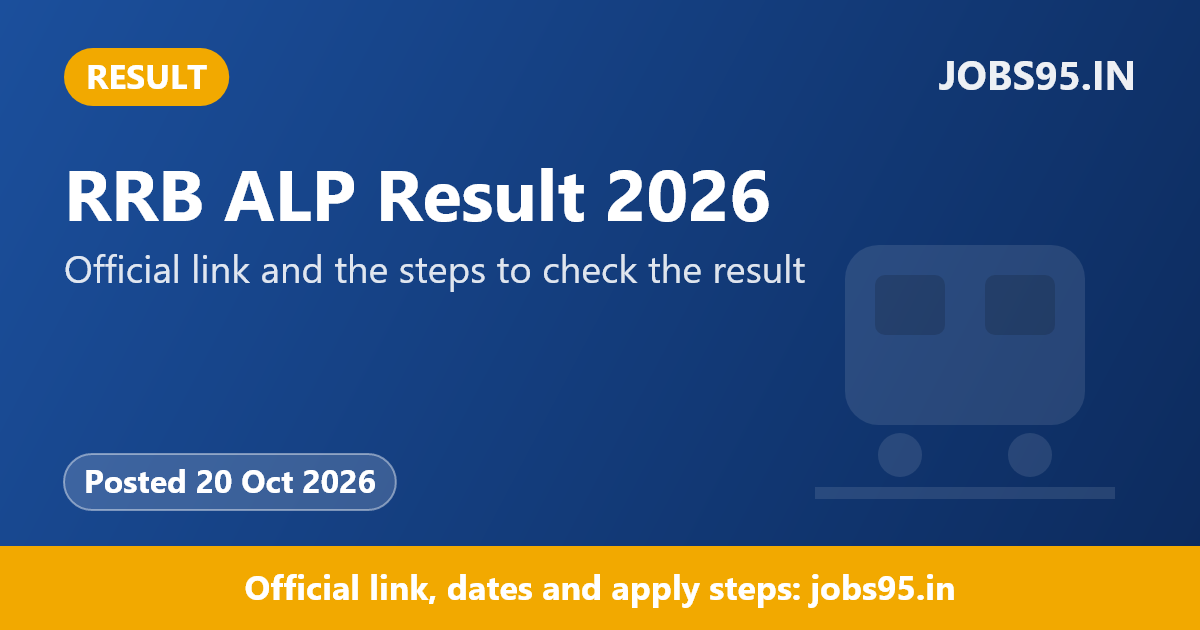 RRB ALP Result 2026