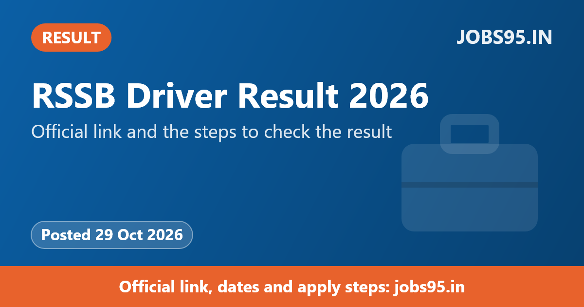 RSSB Driver Result 2026
