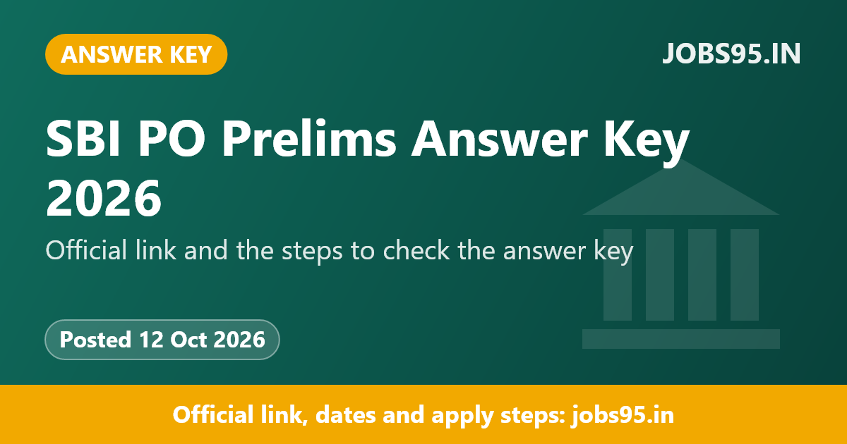 SBI PO Prelims Answer Key 2026