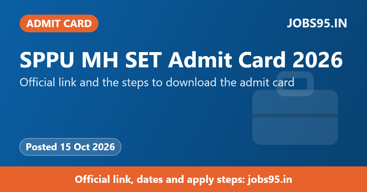SPPU MH SET Admit Card 2026