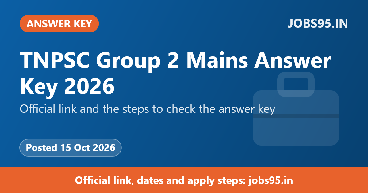 TNPSC Group 2 Mains Answer Key 2026